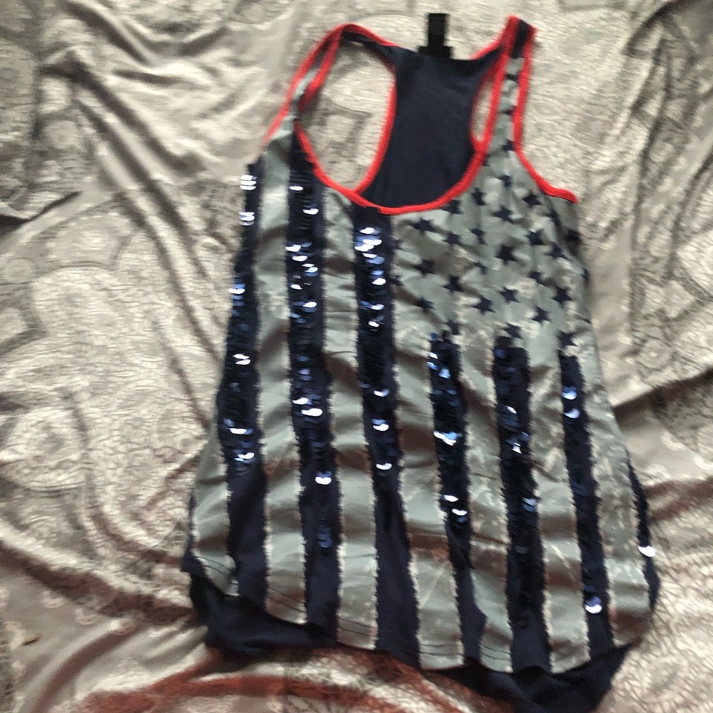 American flag tank top
